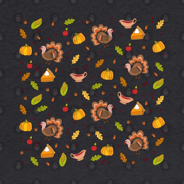 Thanksgiving Turkey pattern by valentinahramov